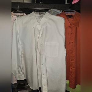 Lot Of 4 Foxcroft Longsleeve Button Up Wrinkle Free Shaped Shirts 18